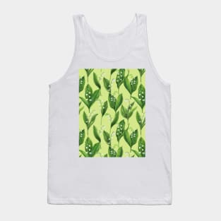 Lily of the valley on honeydew green Tank Top